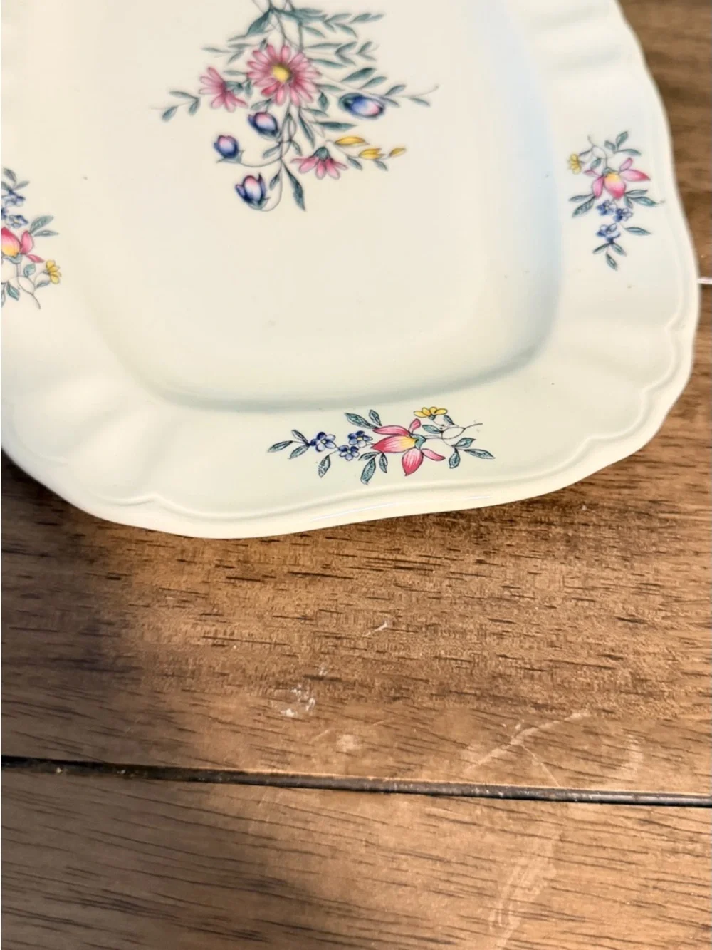 Vintage Pagnossin Treviso Italy Floral Ironstone Serving Platter Oval Cottagecor